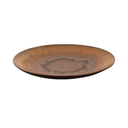 Assiette plate AUDOUIN Ø270mm Grès Marron - Henri Julien