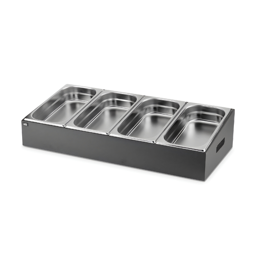 Range Couverts support Gastro Cubic + 4 bacs GN1/3 Inox - Henri Julien