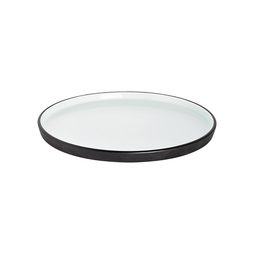 Assiette plate HOWARD Ø250mm Porcelaine Blanc Noir - Henri Julien