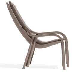 Fauteuil lounge NET Tourterelle - Henri Julien