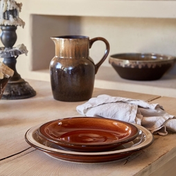 Assiette POTERIE Ø200mm Caramel - Henri Julien