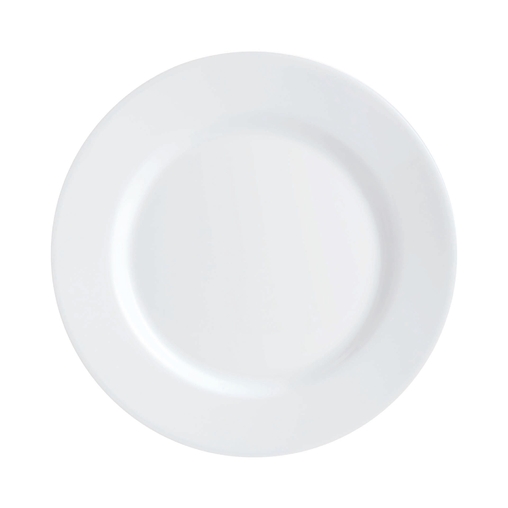 Assiette plate NOVA AQUITANIA Ø225 Verre Trempé Blanc - Arcoroc - Henri Julien