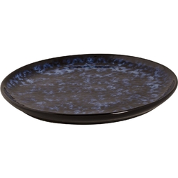 Assiette plate BAMA Ø210mm Porcelaine Bleu Noir - Henri Julien