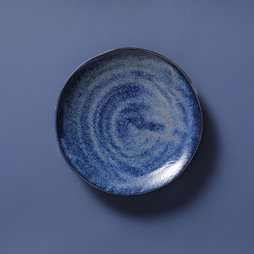 Assiette\u0020plate\u0020AZIM\u0020\u00D8255mm\u0020Porcelaine\u0020Bleu