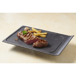 Assiette steak BASALT noir 330x220x15 - Revol - Henri Julien