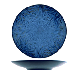 Assiette Plate PARADIS Ø290mm Porcelaine Bleu - Henri Julien