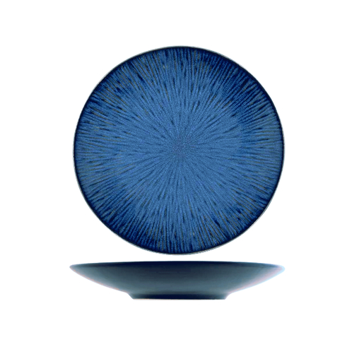 Assiette plate PARADIS Ø215mm Porcelaine Bleu - Henri Julien