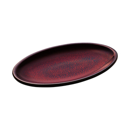 Assiette\u0020ovale\u0020NORA\u0020\u00D8310mm\u0020Porcelaine\u0020Rouge