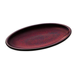 Assiette\u0020ovale\u0020NORA\u0020\u00D8360mm\u0020Porcelaine\u0020Rouge