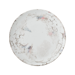 Assiette plate CARRARE Ø280mm Porcelaine Blanc Marbre - Henri Julien