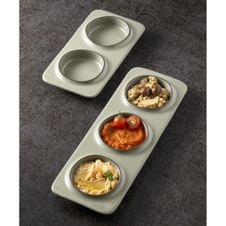 Assiette\u0020tapas\u00202\u0020compartiments\u0020AMBAR\u0020190x100xh28mm\u0020Vert\u0020sauge