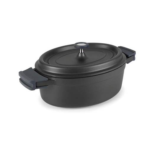 Cocotte ovale + couvercle 6,3L Noir - Henri Julien