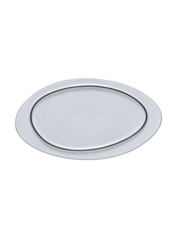 Assiette plate ovale AMBAR 370x210 Blanc