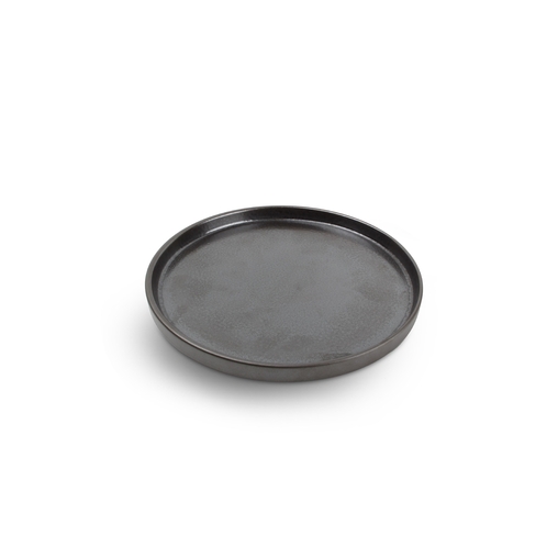 Assiette plate empilable Verso Black Ø240mm Porcelaine Noir - Henri Julien