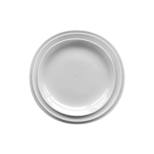 Assiette plate SELF PRO 238x235mm Porcelaine Blanc - Henri Julien