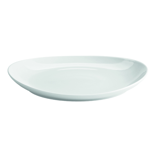 Assiette Ovale OPERA 300x280mm Porcelaine Blanc Pur - Henri Julien