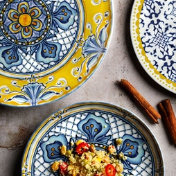 Assiette\u0020plate\u0020bord\u0020droit\u0020FACTORY\u0020\u00D8270xh28mm\u0020Porcelaine\u0020Jaune