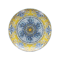 Assiette\u0020plate\u0020bord\u0020droit\u0020FACTORY\u0020\u00D8270xh28mm\u0020Porcelaine\u0020Jaune