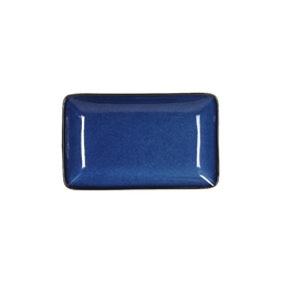 Assiette rectangulaire JAP 210x128xh25mm Bleu - Henri Julien