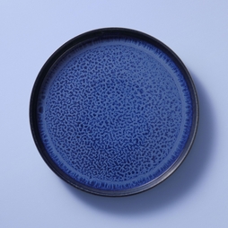 Assiette plate JORY Ø280mm Grès Bleu - Henri Julien