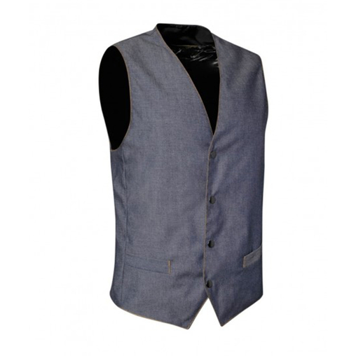 Gilet felix denim gris - Henri Julien