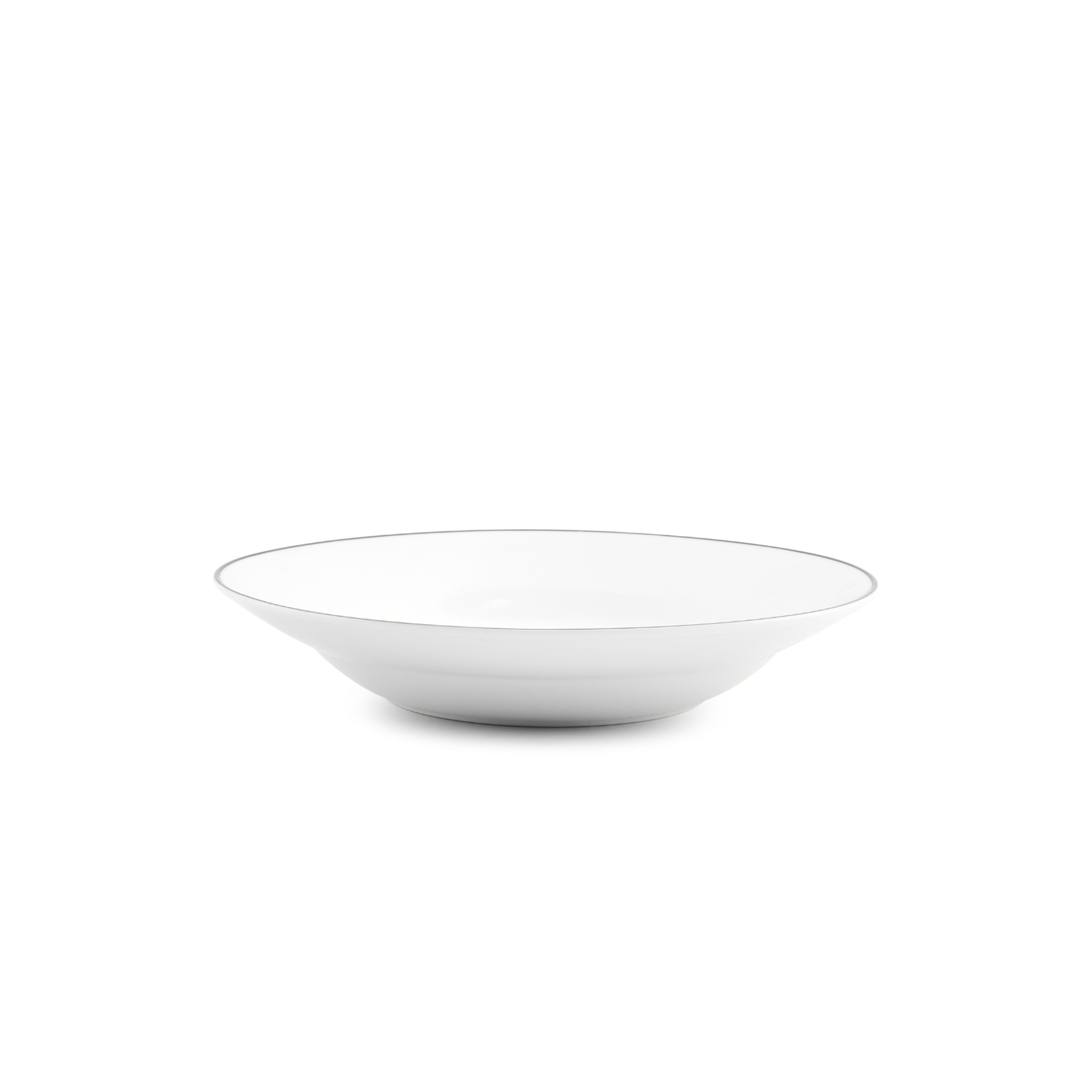 Assiette creuse BASIC FILET NOIR Ø230mm Porcelaine Blanc et Noir - Fine2Dine - Henri Julien