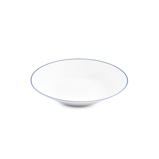 Assiette creuse BASIC FILET BLEU Ø230xh40mm Porcelaine Blanc et Bleu - Fine2Dine - Henri Julien