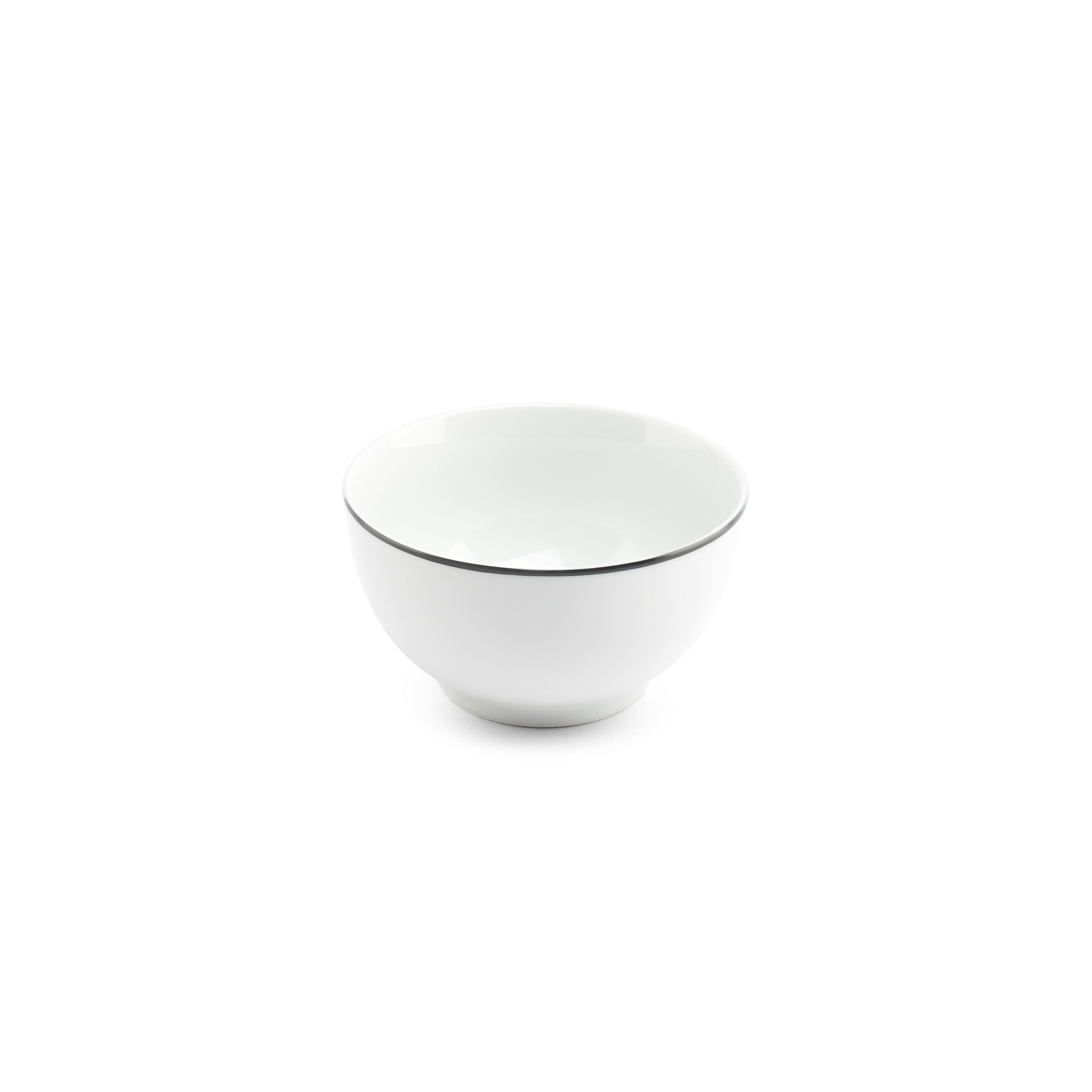 Bol BASIC FILET NOIR Ø140xh80mm 62cl Porcelaine Blanc et Noir - Fine2Dine - Henri Julien