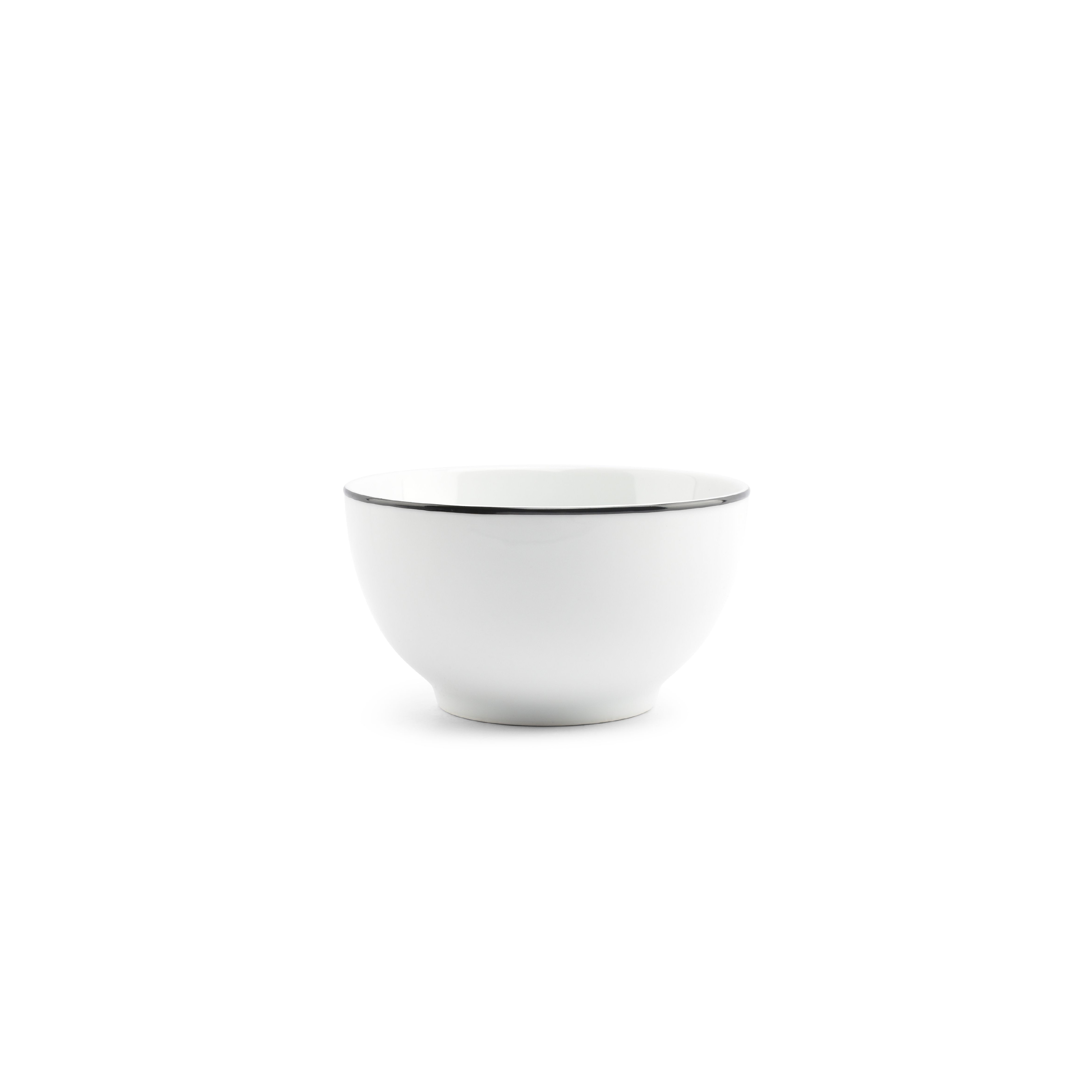 Bol BASIC FILET NOIR Ø140xh80mm 62cl Porcelaine Blanc et Noir - Fine2Dine - Henri Julien