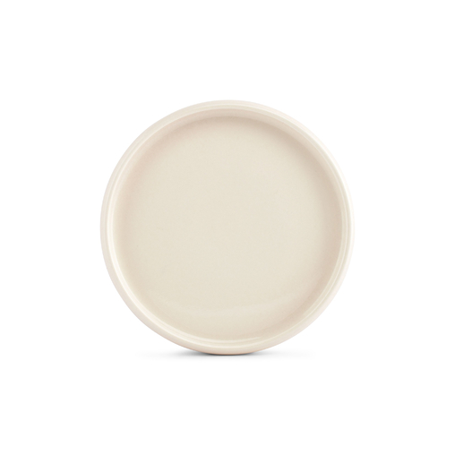 Assiette plate bord droit CURVO VANILLE Ø210xh25mm Porcelaine Beige - Fine2Dine - Henri Julien