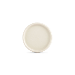 Assiette plate bord droit CURVO VANILLE Ø125xh15mm Porcelaine Beige - Fine2Dine - Henri Julien