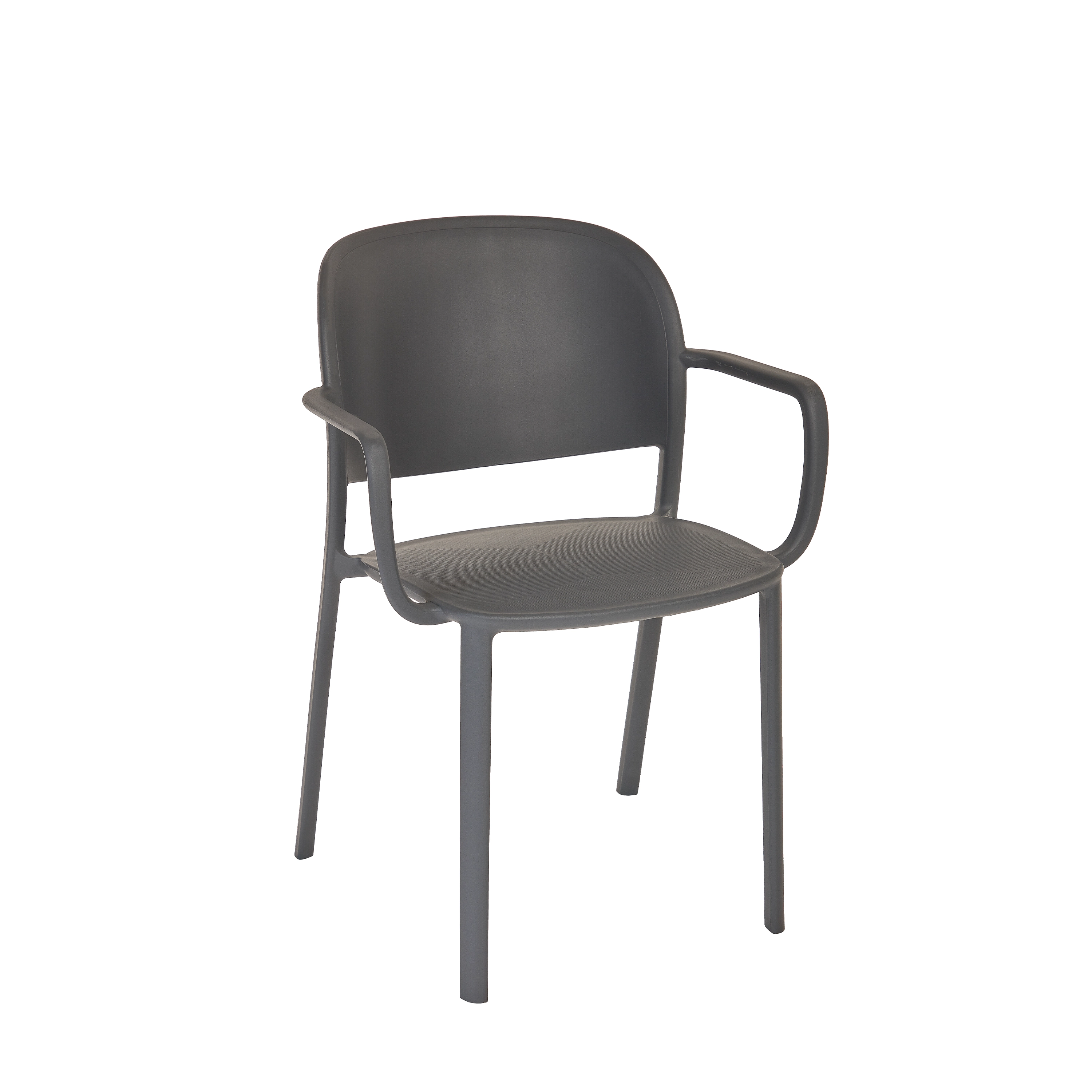 Fauteuil TRENA Polypropylène 59x54xh80cm Anthracite - Ezpeleta - Henri Julien