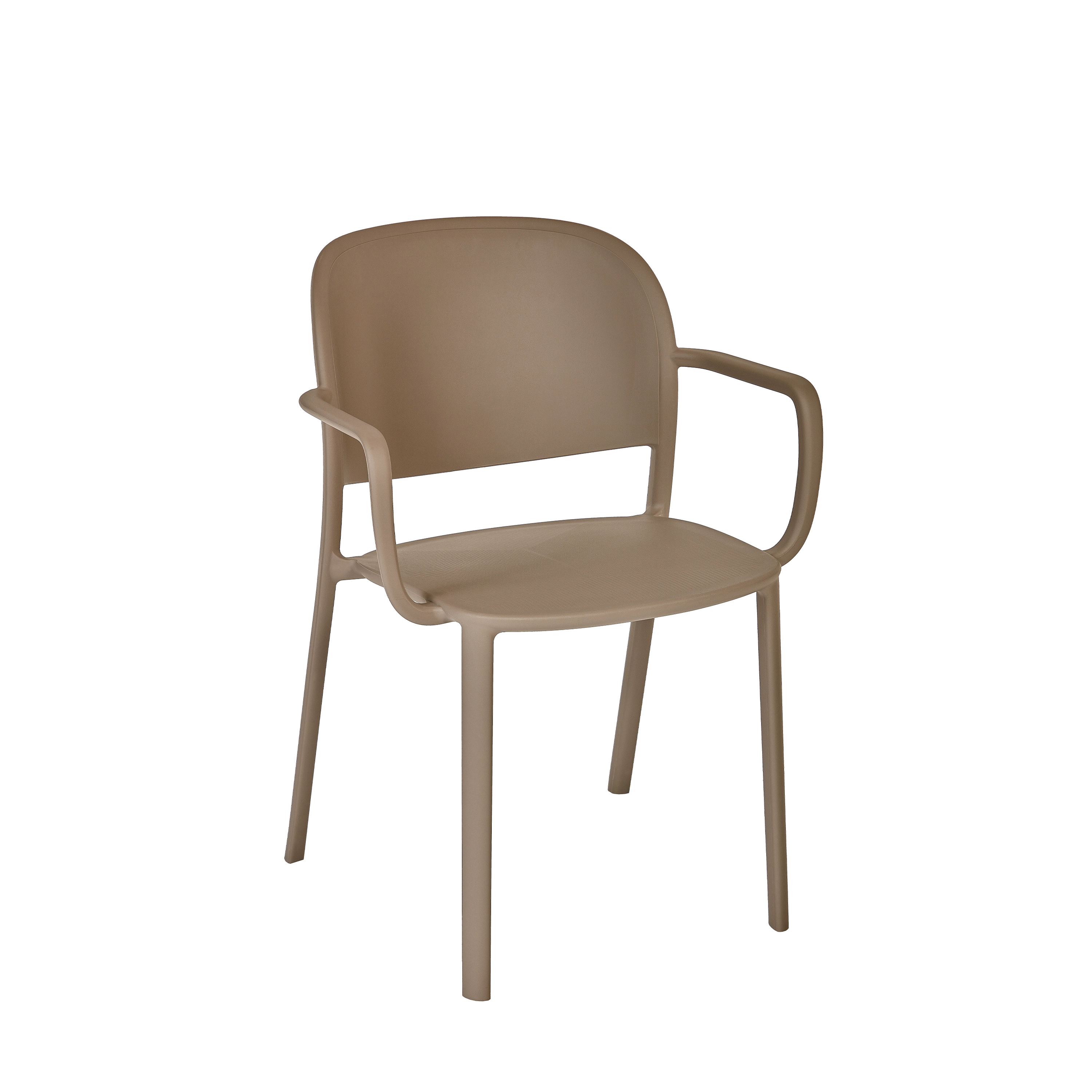 Fauteuil TRENA Polypropylène 59x54xh80cm Taupe - Ezpeleta - Henri Julien