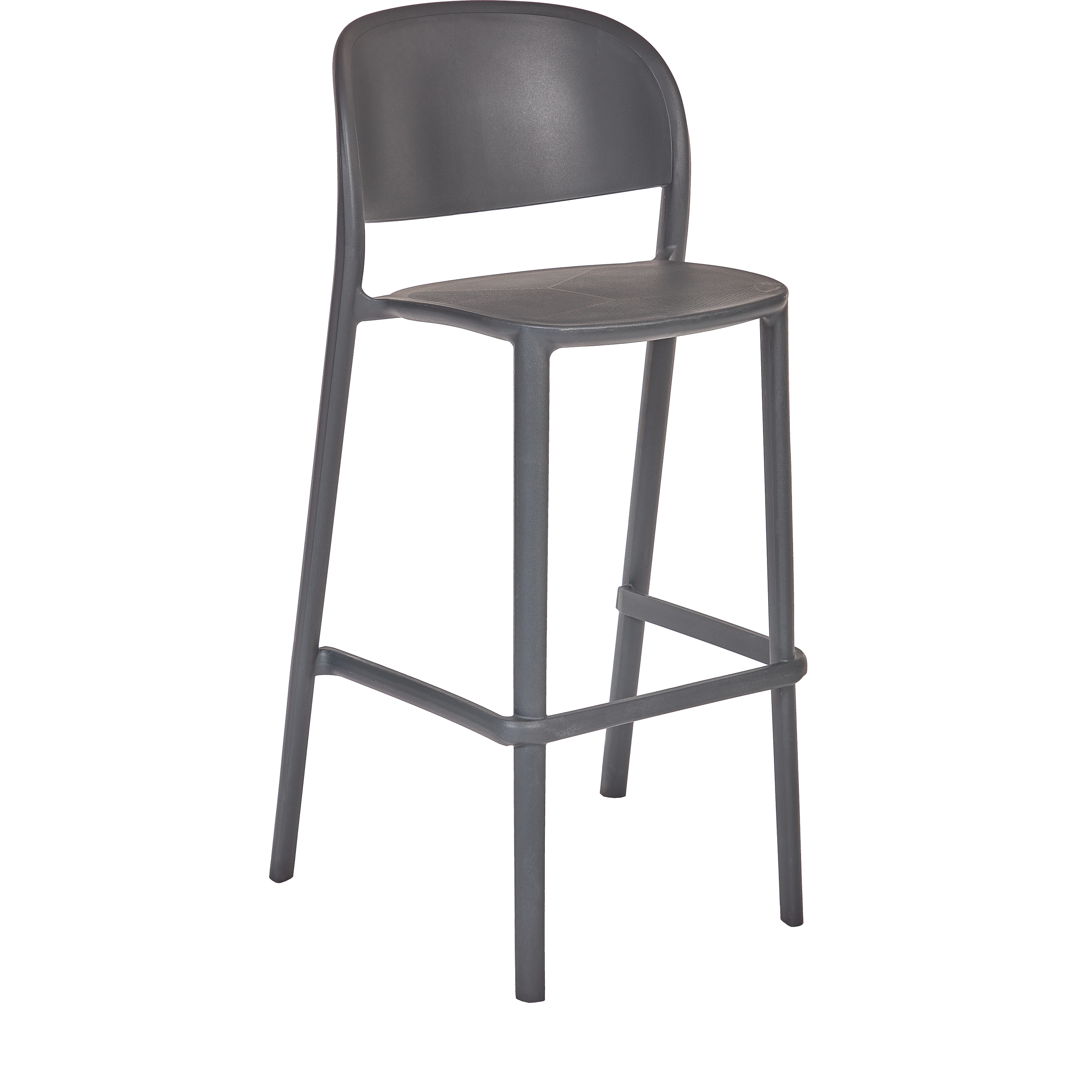 Tabouret TRENA Polypropylène 54x49x106cm Anthracite - Ezpeleta - Henri Julien