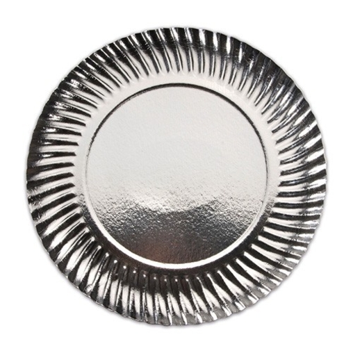 50 Assiettes de Présentation carton Ø290mm Argent - Henri Julien