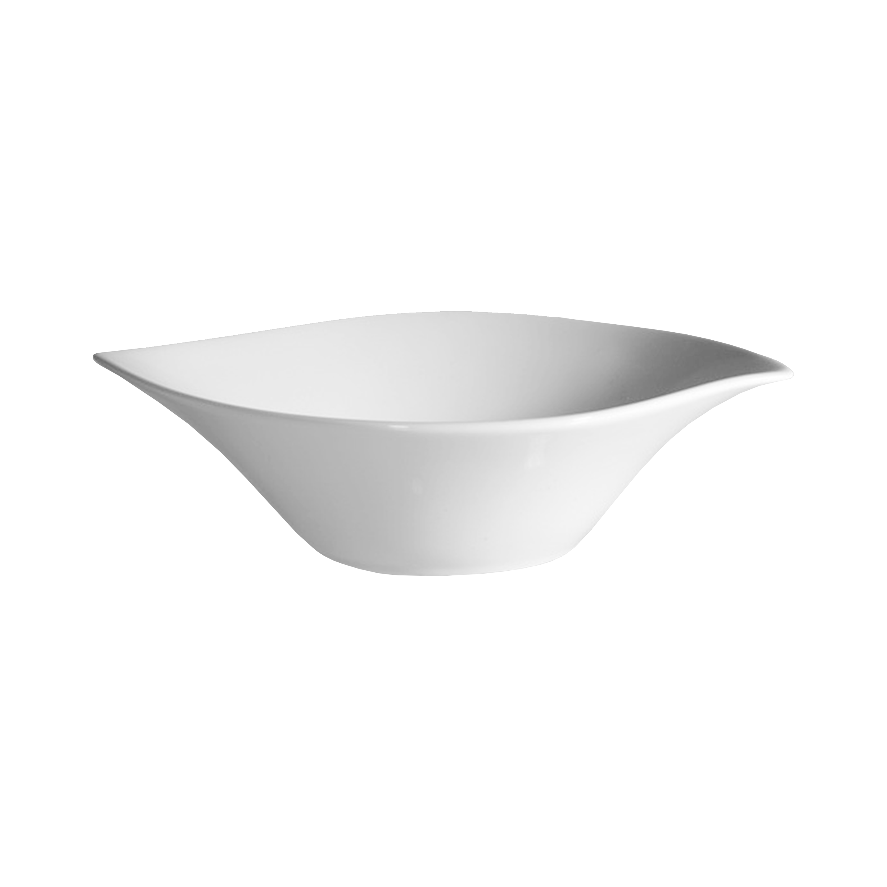 Assiette creuse FEUILLE 270x170mm Porcelaine Blanc - Henri Julien