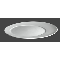 Assiette\u0020plate\u0020ATTESA\u0020forme\u0020asym\u00E9trique\u0020\u00D8280mm\u0020Porcelaine\u0020Blanc