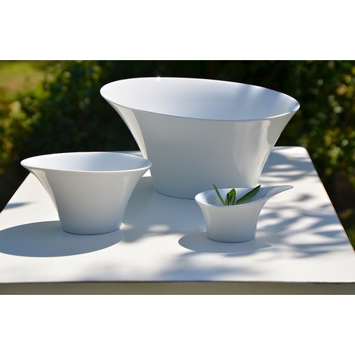 Saladier Forme Asymétrique ATTESA 1,8L Porcelaine Blanc - Henri Julien