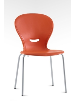 Chaise Fourmiz 4 pieds - Coloris Mandarine