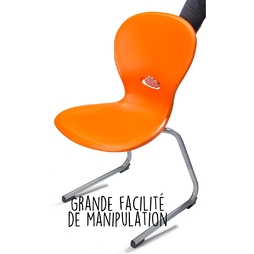 Chaise Fourmiz 4 pieds - Coloris Mandarine - Henri Julien