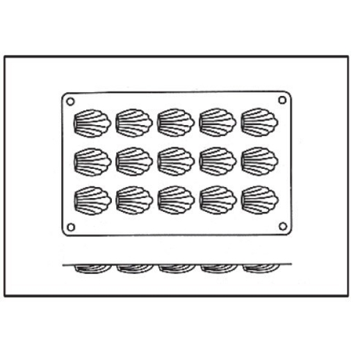 Moule 15 Mini Madeleines silicone - Henri Julien