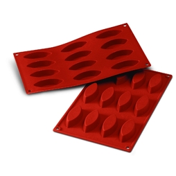 Moule 12 Barquettes Ovales silicone - Henri Julien