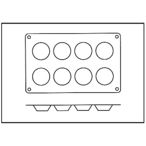 Moule 8 Tartelettes silicone - Henri Julien