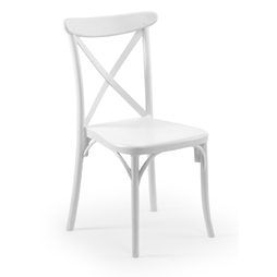 Chaise Capri dossier croisillons Blanc Crème - Henri Julien