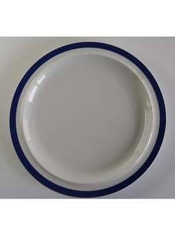 Assiette Plate '500' Mélamine ø222 Aile Bleu
