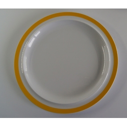 Assiette Plate '500' Mélamine ø222mm Aile Jaune - Henri Julien