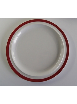 Assiette Plate '500' Mélamine ø222 Aile Rouge