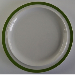 Assiette Plate '500' Mélamine ø222mm Aile Vert - Henri Julien