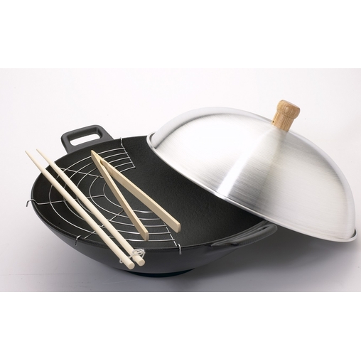 Set Wok + Couvercle ø33 Fonte - Henri Julien