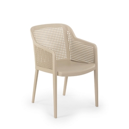 Fauteuil\u0020ANTIBES\u0020Polypropyl\u00E8ne\u002056x60x81cm\u0020Beige